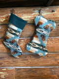 Stocking - Brown and Blue